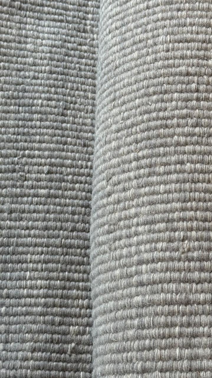 Plain Flatweave Light Grey