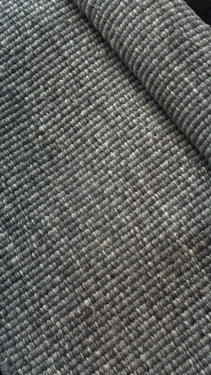 Plain Flatweave Dark Grey